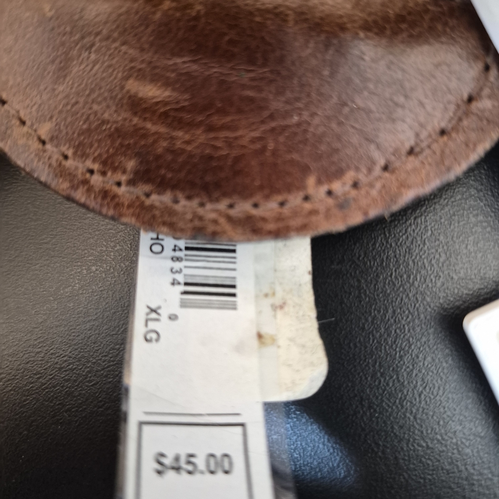 NWT Jessica Simpson 3 Inch Wide Brown Woven Belt with Gold Buckle XL - Picture 4 of 6